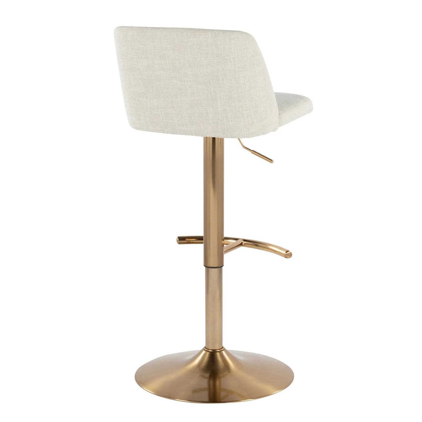 Toriano - Contemporary Adjustable Barstool Swivel With Rounded T Footrest (Set of 2) by HouseOfZazla