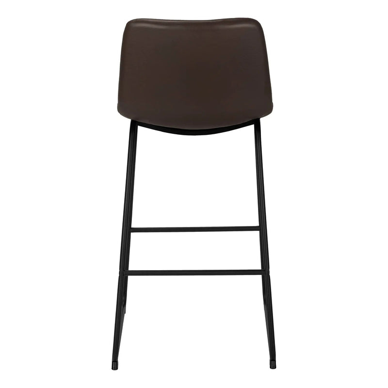 Bar Height Office Chair with Curved Backrest and Leather-Look Upholstery by HouseOfZazla