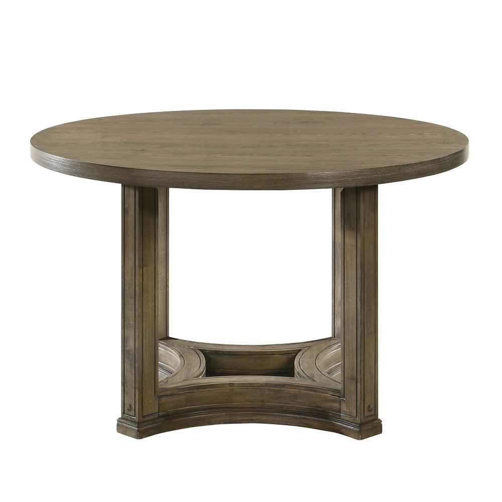 Parfield - Round Dining Table - Weathered Oak by Unique Piece Furniture