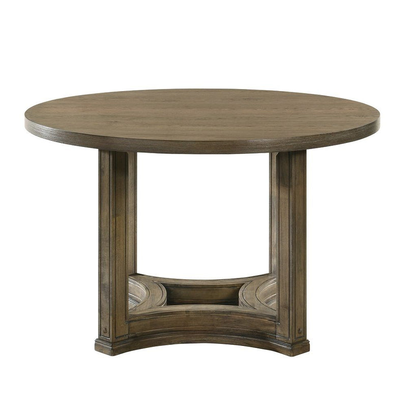 Parfield - Round Dining Table - Weathered Oak by Unique Piece Furniture