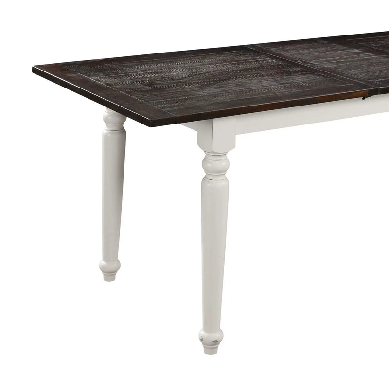 Dining Table With Leaf, Expandable - Brown by HouseOfZazla