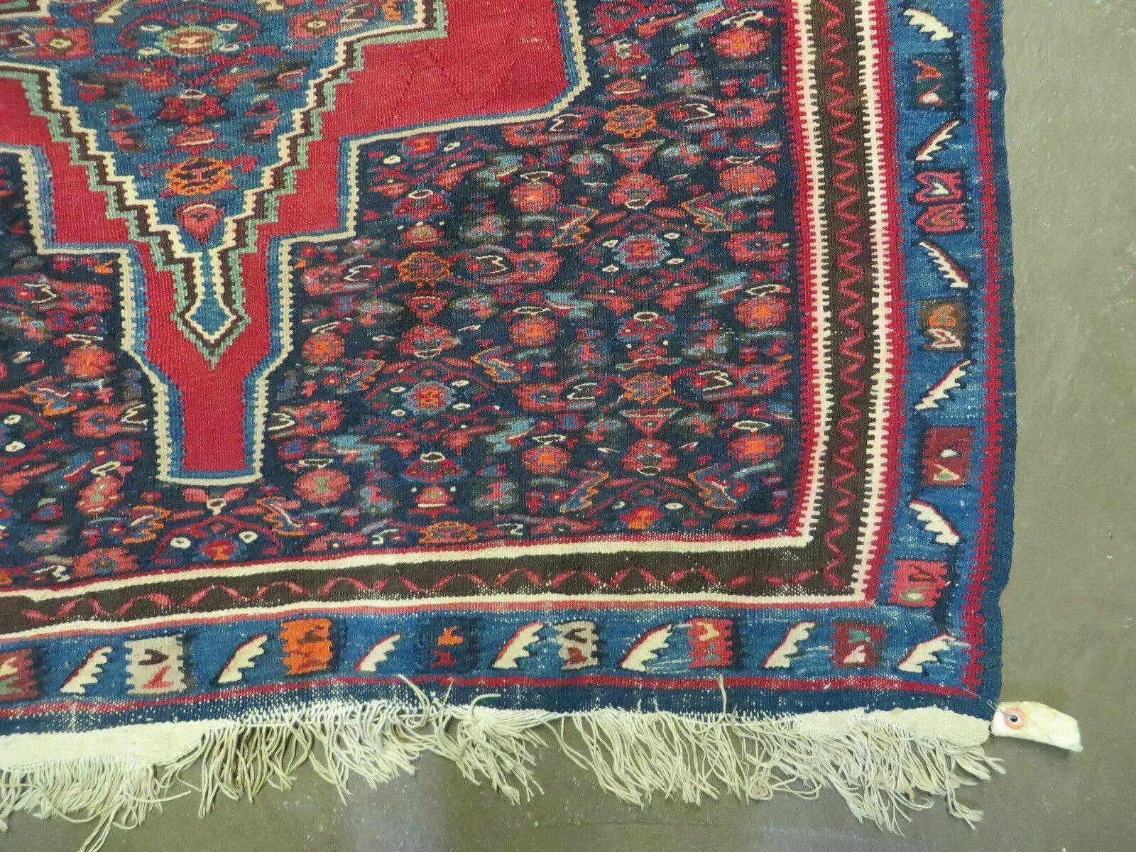 4' X 5' Antique Handmade Turkish Wool Kilim Flat weave Rug Blanket Tribal by Jewel Rugs