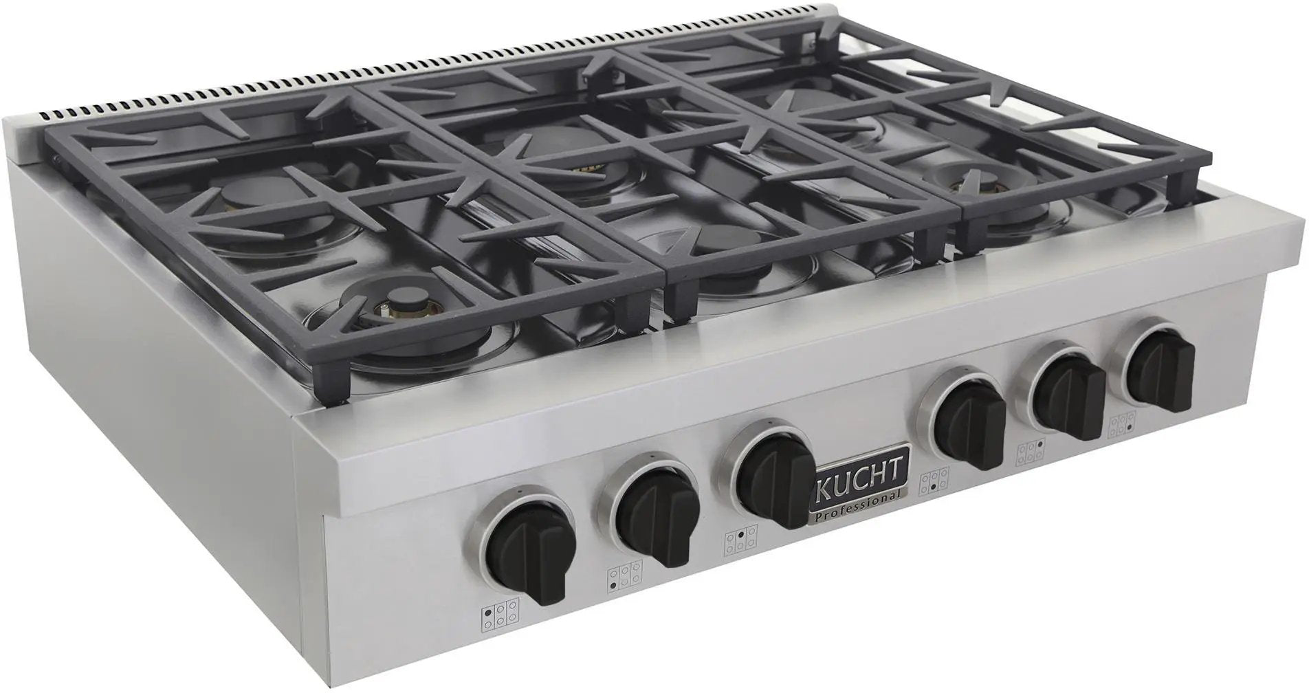 Kucht 36" Stainless Propane Cooktop-KFX369T/LP-K by Farmhouse Kitchen and Bath