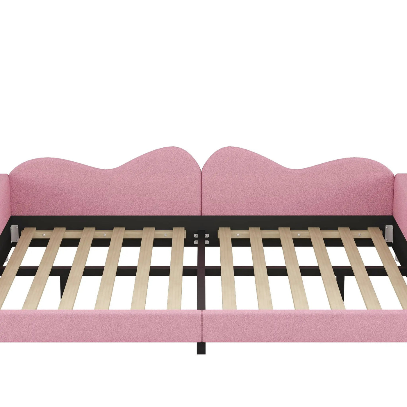 Upholstered Daybed, Sherpa Fabric Sofabed With Cloud-Shaped Backrest by Unique Piece Furniture