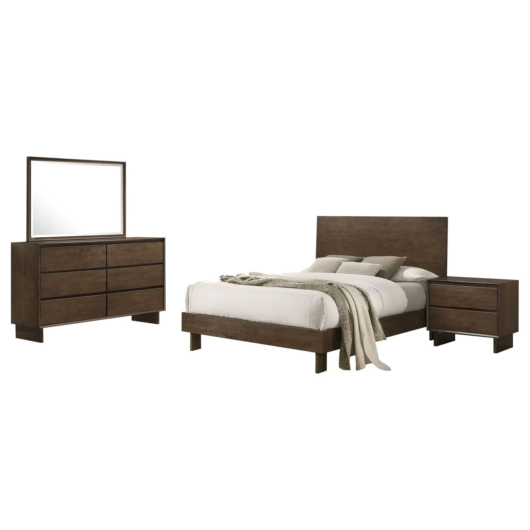 Glenwood 4-piece Queen Bedroom Set Warm Brown by Unique Piece Furniture