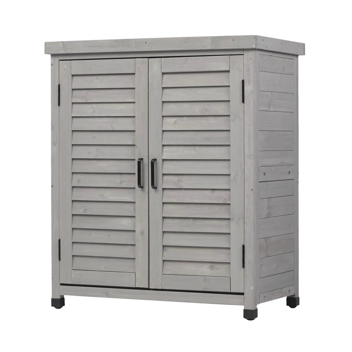 Potting Bench With Storage Cabinet And Metal Table Top For Outdoor by HouseOfZazla