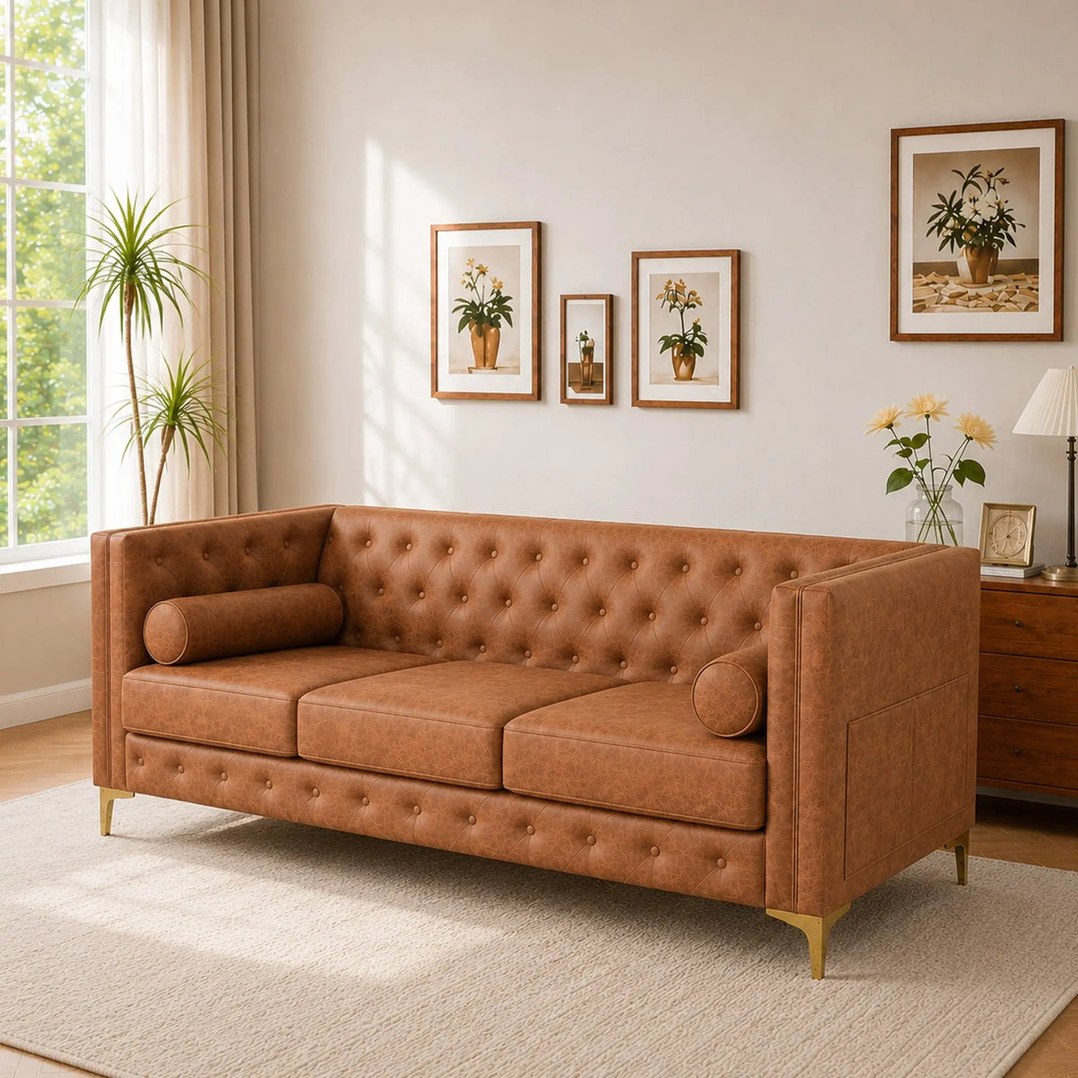 Elegant Button Tufted Sofa by HouseOfZazla
