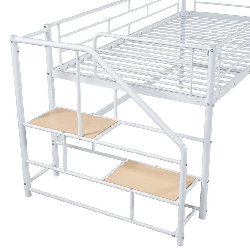 Loft Bed With Storage Stairs And Metal Frame by HouseOfZazla