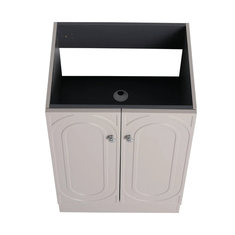 Contemporary Freestanding Bathroom Vanity With Resin Sink & Soft-Close Cabinet Doors by HouseOfZazla