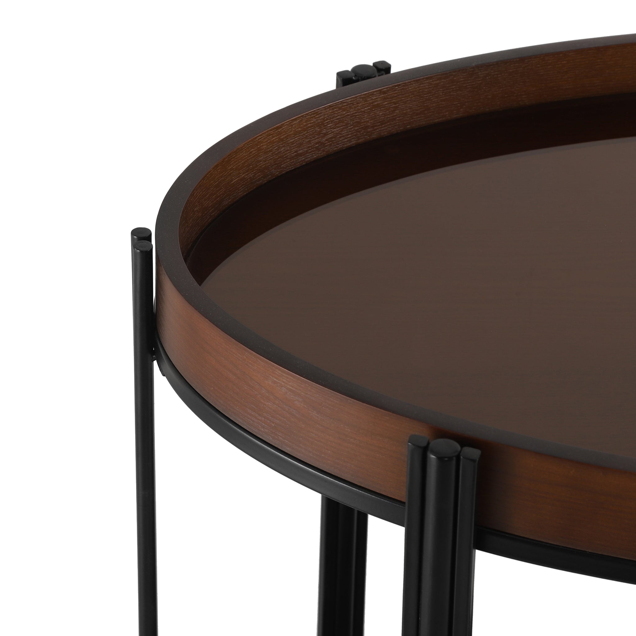 Oval 2 Shelf Dark Kitchen Cart by HouseOfZazla