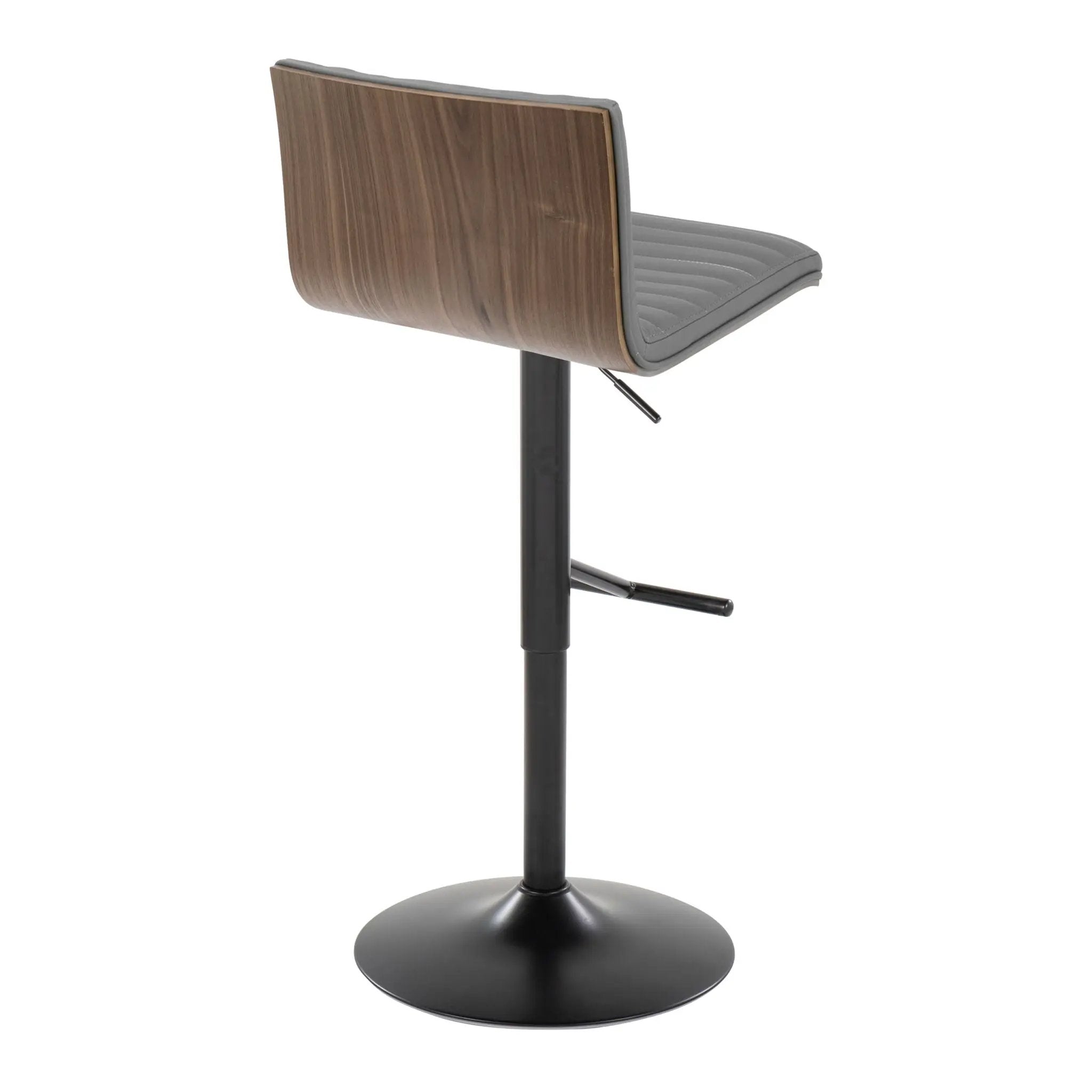 Mason - Contemporary Adjustable Barstool With Swivel With Straight T Footrest (Set of 2) by Unique Piece Furniture