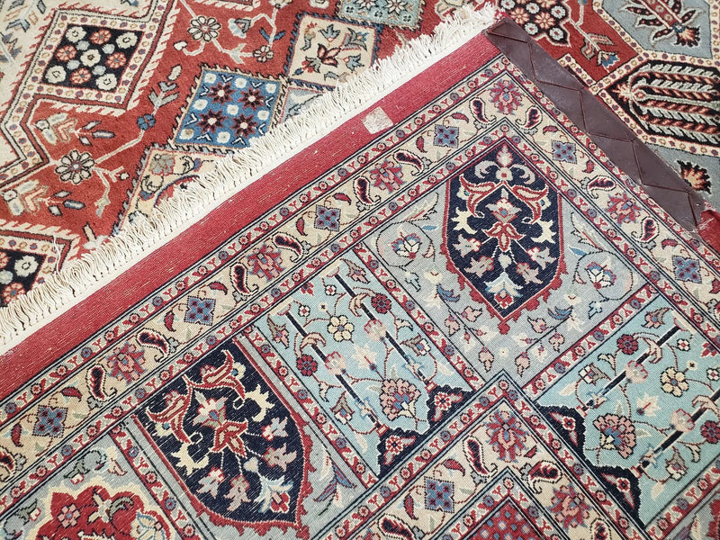 8 x11 Top Quality Veg Dye Turkish Carpet Decorative Handmade Geometric Area Rug by Jewel Rugs