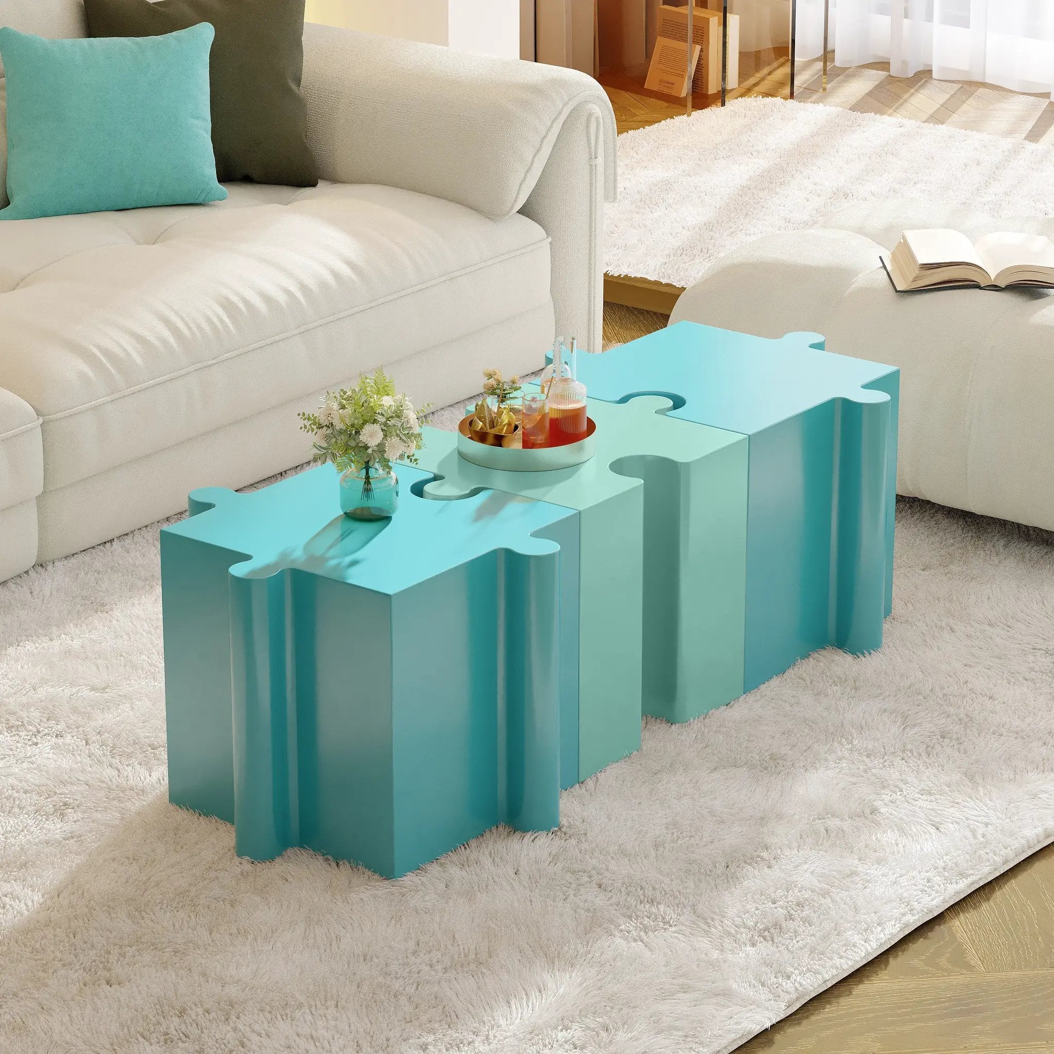 3-Piece Artistic Puzzle Table Set by HouseOfZazla