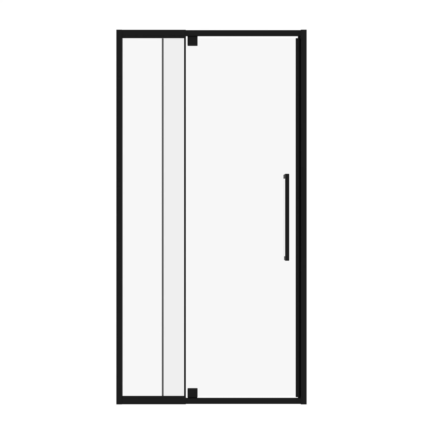 Semi Frameless Pivot Hinged Shower Door, Reversible Design by HouseOfZazla