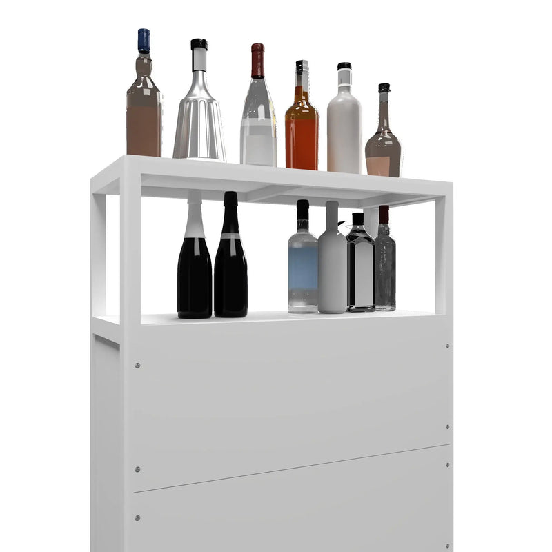 Bamboo Large Capacity Storage Cabinet With Shelves For Bathroom And Living Room - White by Unique Piece Furniture