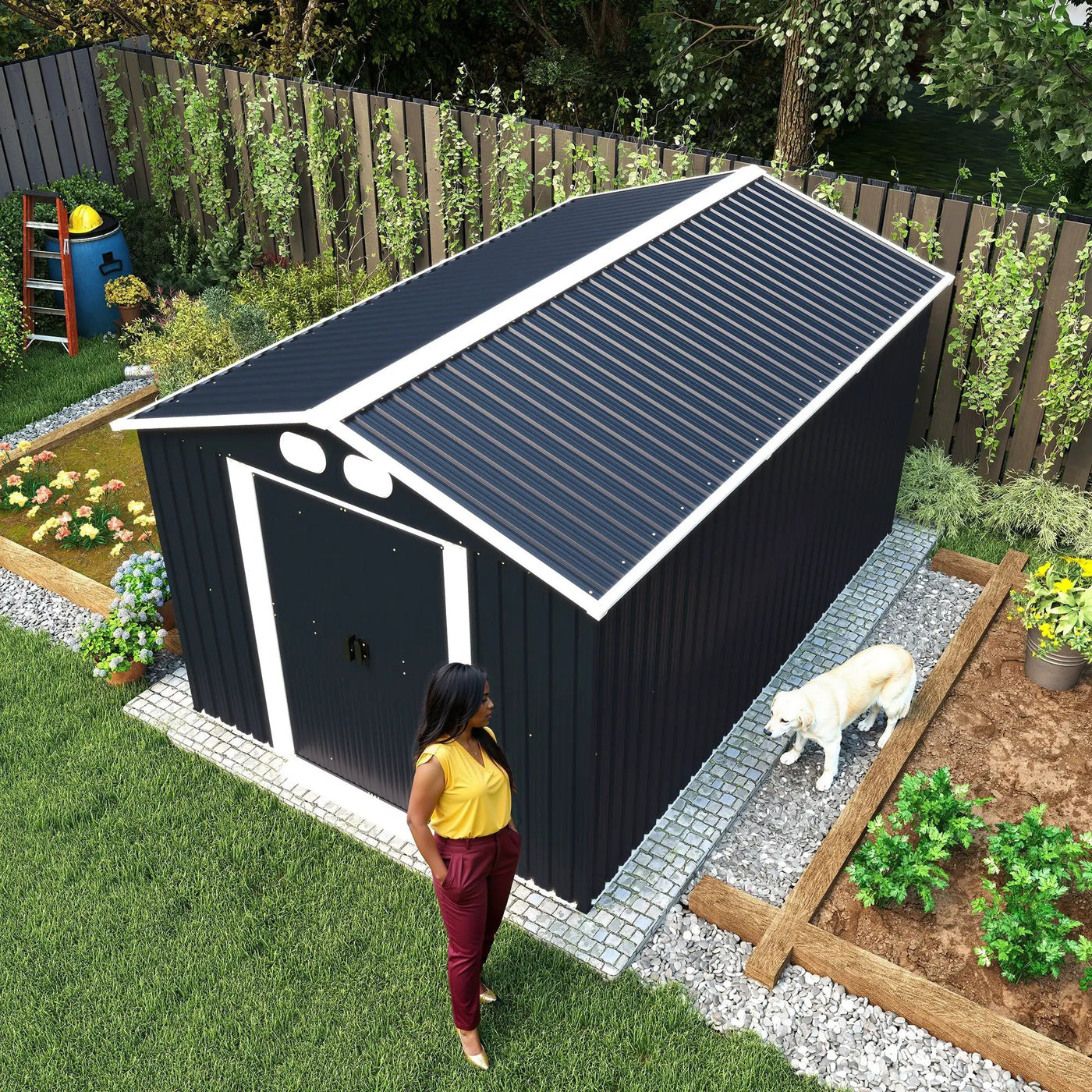 Campcraft 8x12 Ft Outdoor Metal Storage Shed by HouseOfZazla