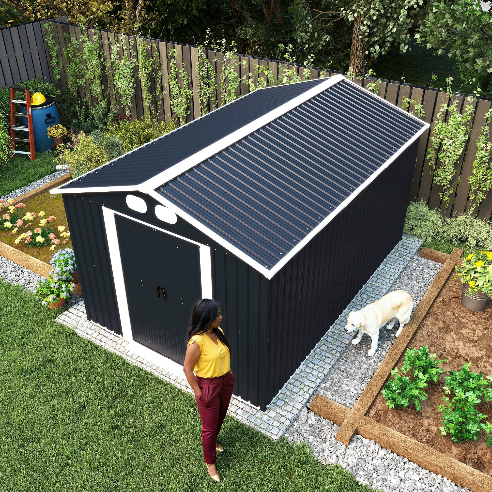 Campcraft 8x12 Ft Outdoor Metal Storage Shed by HouseOfZazla