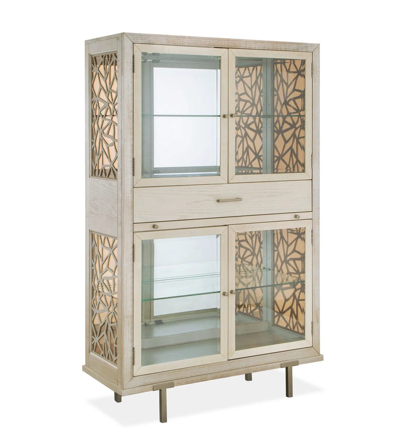 Lenox - Display Cabinet - Warm Silver by Unique Piece Furniture