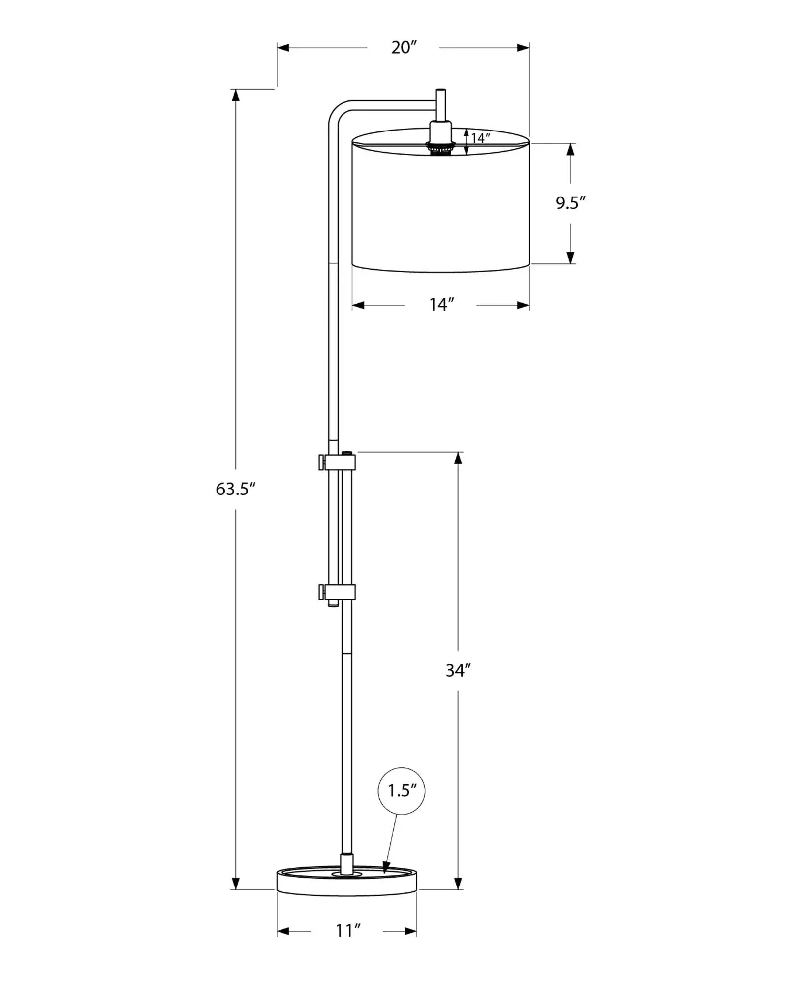 Lighting, Metal Floor Lamp by Unique Piece Furniture