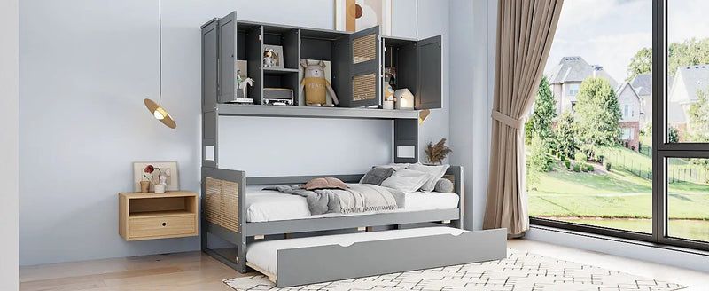 Daybed And All In One Cabinet And Shelf by Unique Piece Furniture