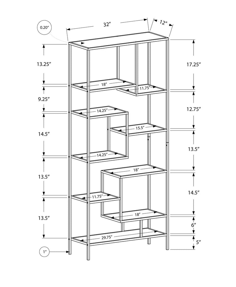 Bookshelf, Bookcase, Etagere, For Office, Contemporary & Modern by Unique Piece Furniture