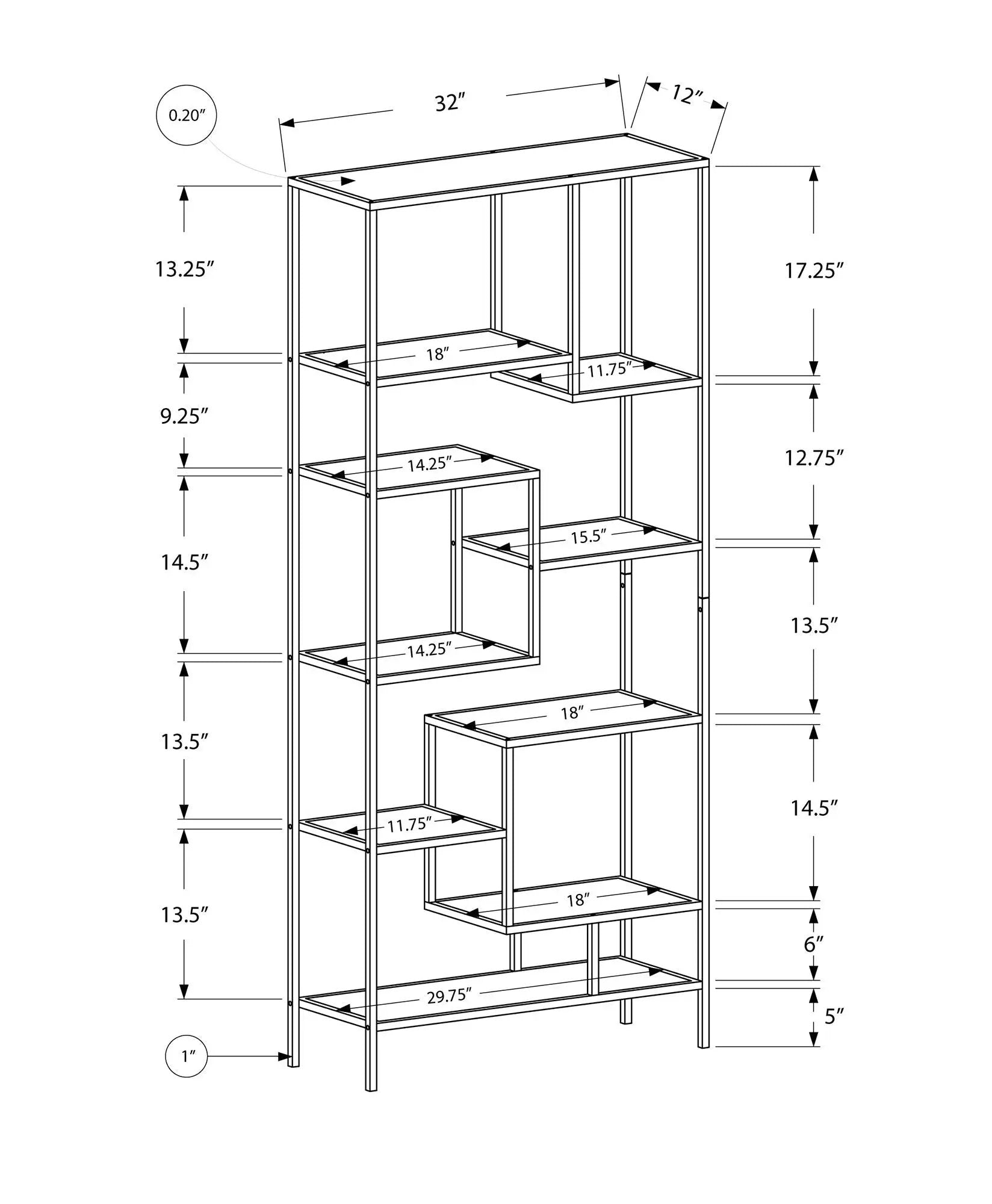 Bookshelf, Bookcase, Etagere, For Office, Contemporary & Modern by Unique Piece Furniture