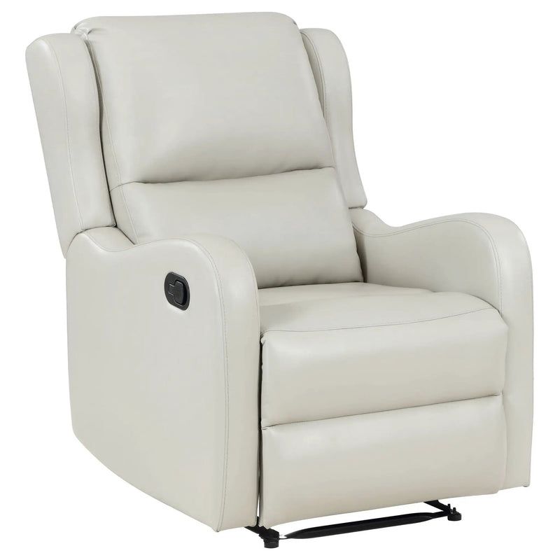 Cortland - Upholstered English Arm Recliner Chair Comfort Enhancing Lounge Chair - Ivory by Unique Piece Furniture