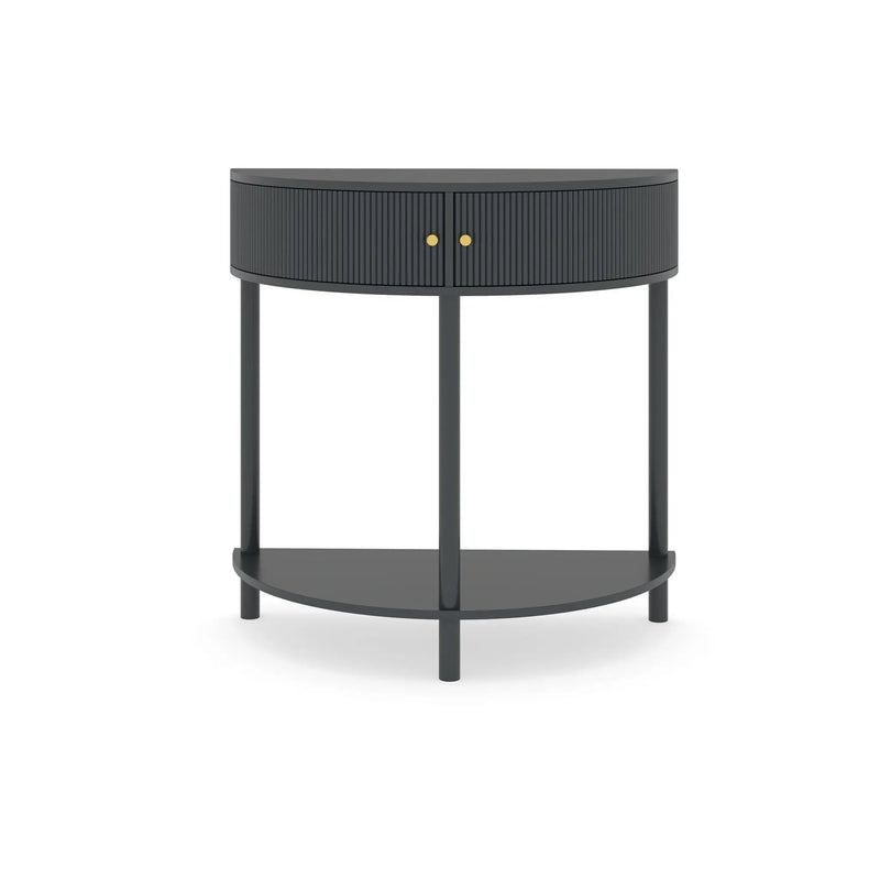 Demi Lune Console Table With 2 Storage Drawers by HouseOfZazla