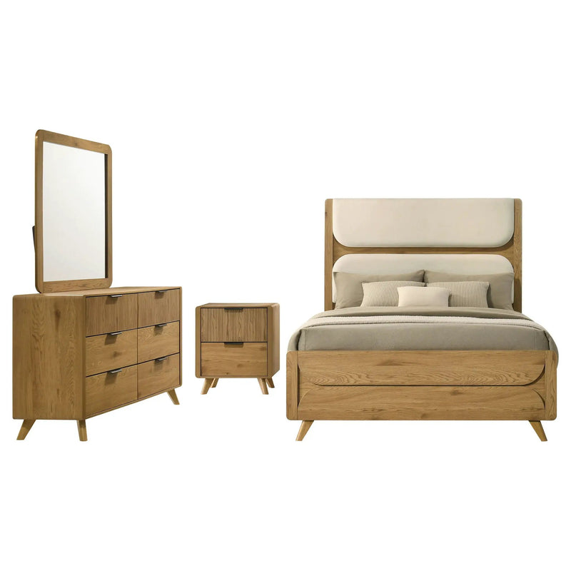 Bennett 4-piece California King Bedroom Set Light Oak by Unique Piece Furniture
