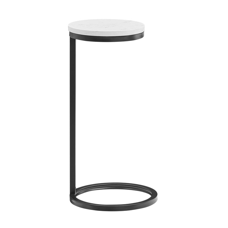 Cerro - Round Accent Table - Antique Bronze / White Marble by HouseOfZazla