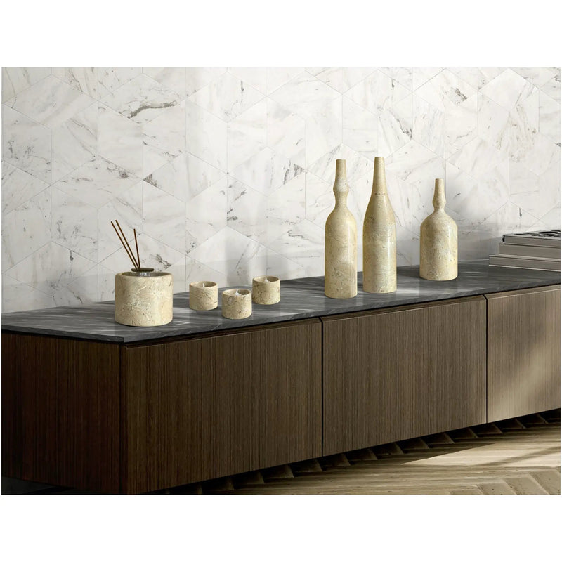 7 Pieces Luxury Natural Marble Living Room Accessories Set by HouseOfZazla