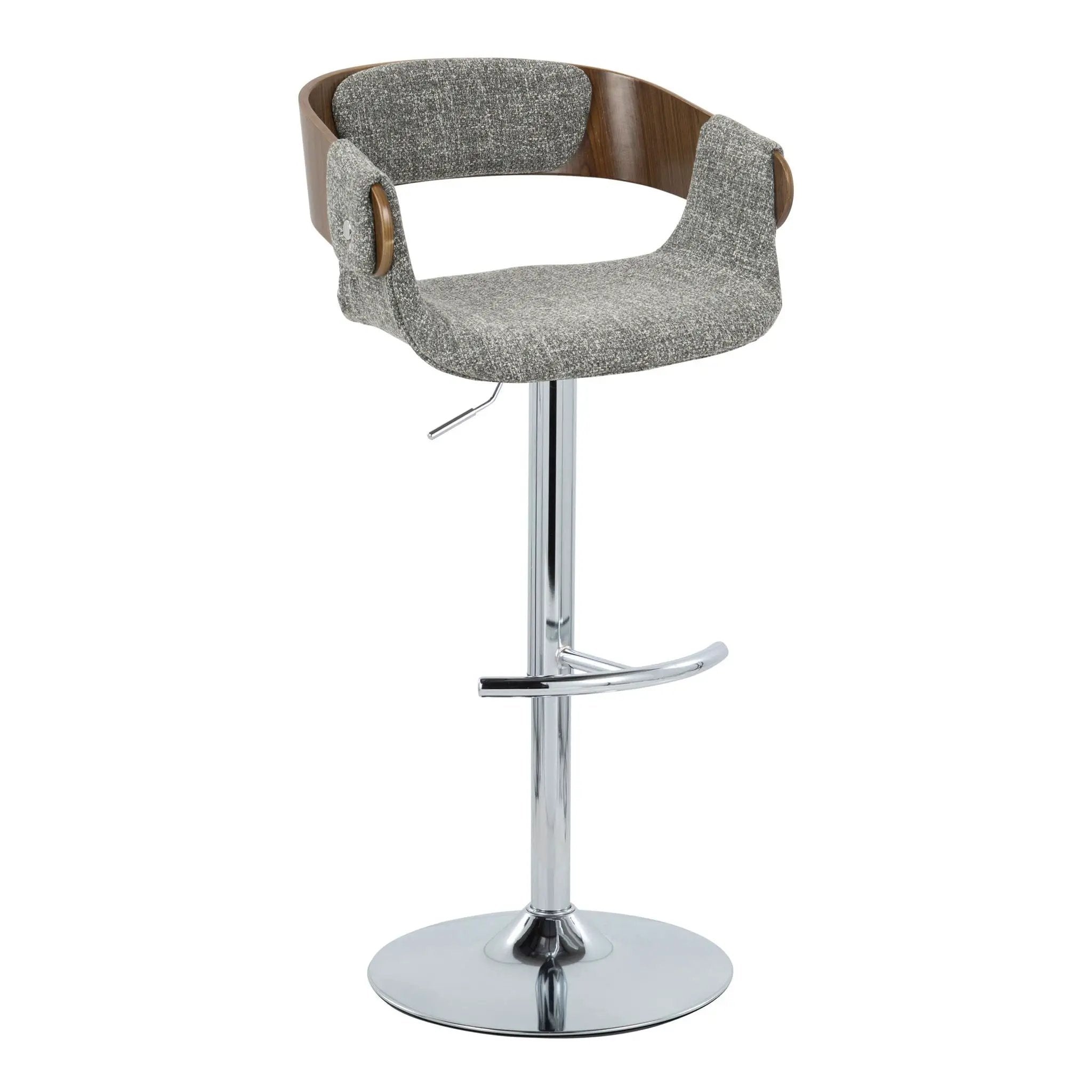 Elisa - Mid Century Modern Adjustable Barstool With Swivel With Rounded T Footrest (Set of 2) by Unique Piece Furniture