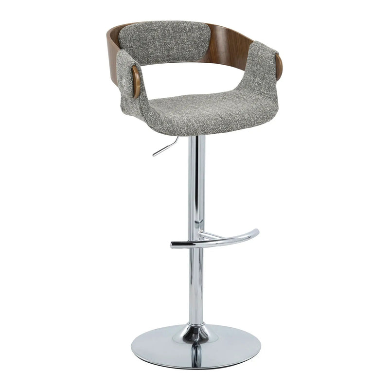 Elisa - Mid Century Modern Adjustable Barstool With Swivel With Rounded T Footrest (Set of 2) by Unique Piece Furniture