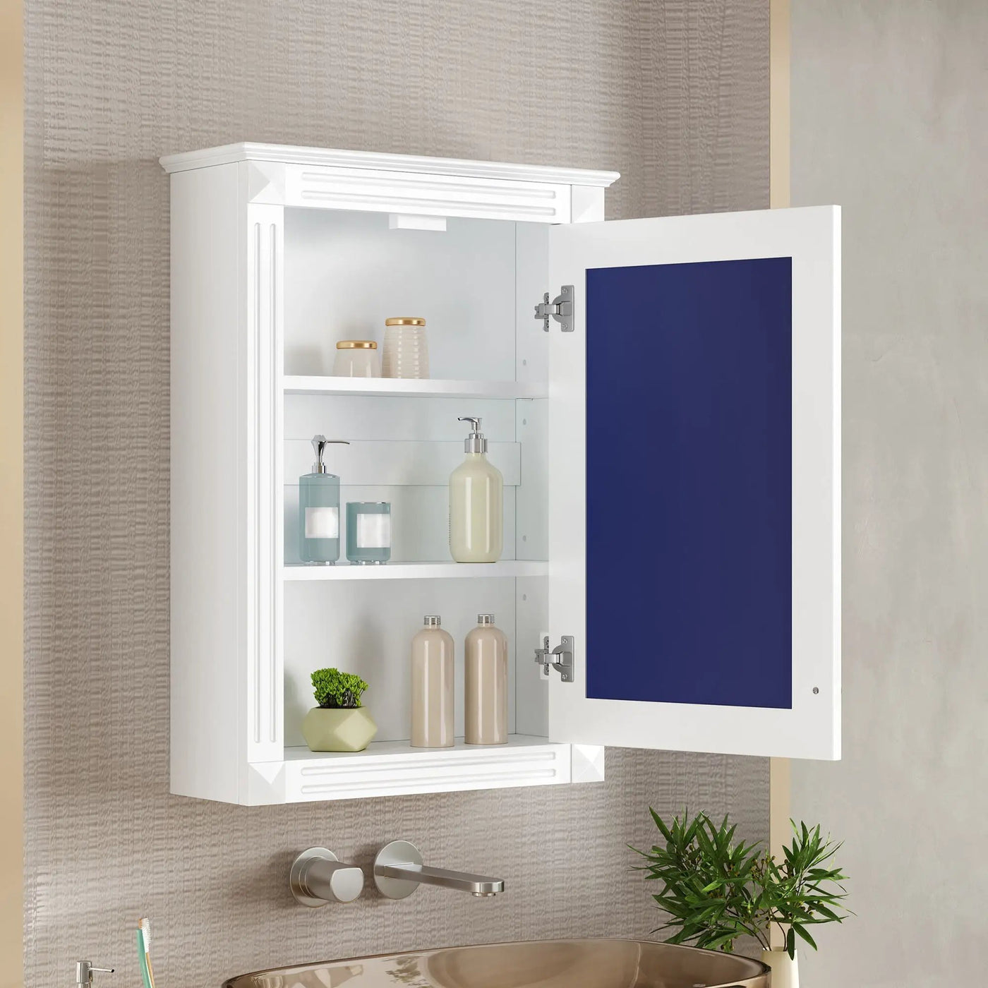 Wall Mounted Bathroom Storage Medicine Cabinet With Mirror by HouseOfZazla