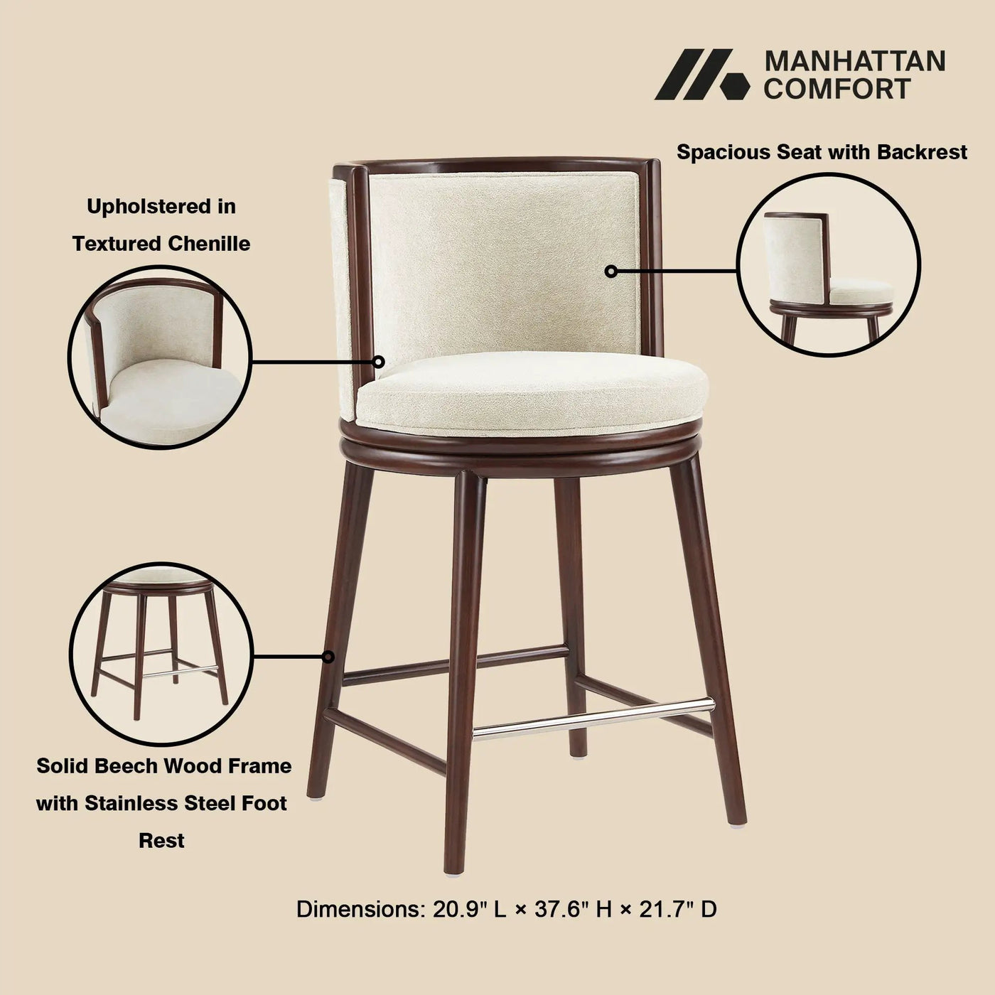 Evalyn - Counter Stool by HouseOfZazla