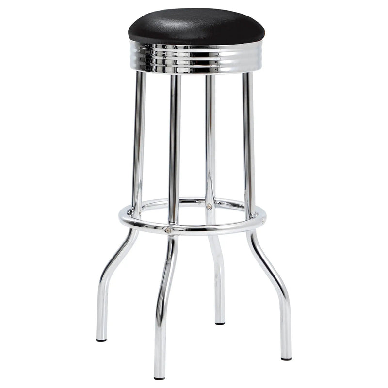 Retro 3-piece Round 1950s Bistro Pub Bar Table Set Black by Unique Piece Furniture