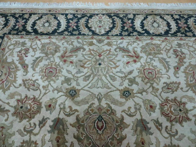 6' X 9' Vintage Handmade India Top Quality Jaipur Floral Oriental Tea Wash Nice by Jewel Rugs
