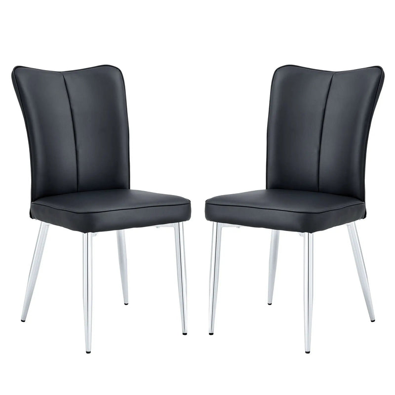 Modern Minimalist Dining Chairs With Metal Legs by Unique Piece Furniture