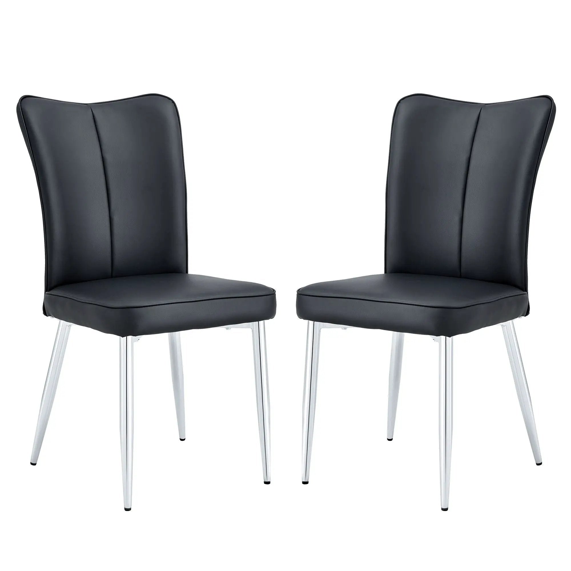Modern Minimalist Dining Chairs With Metal Legs by HouseOfZazla