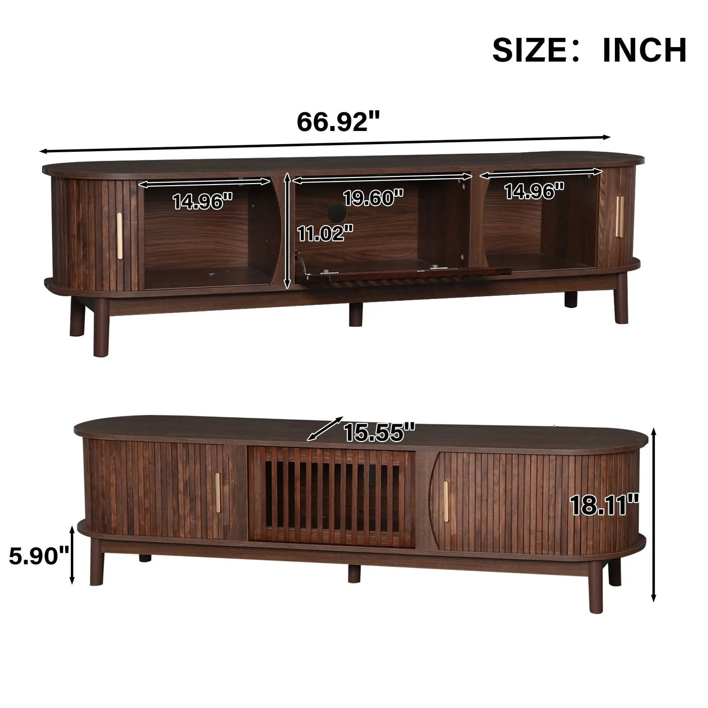 TV Stand Entertainment Center With Storage by HouseOfZazla