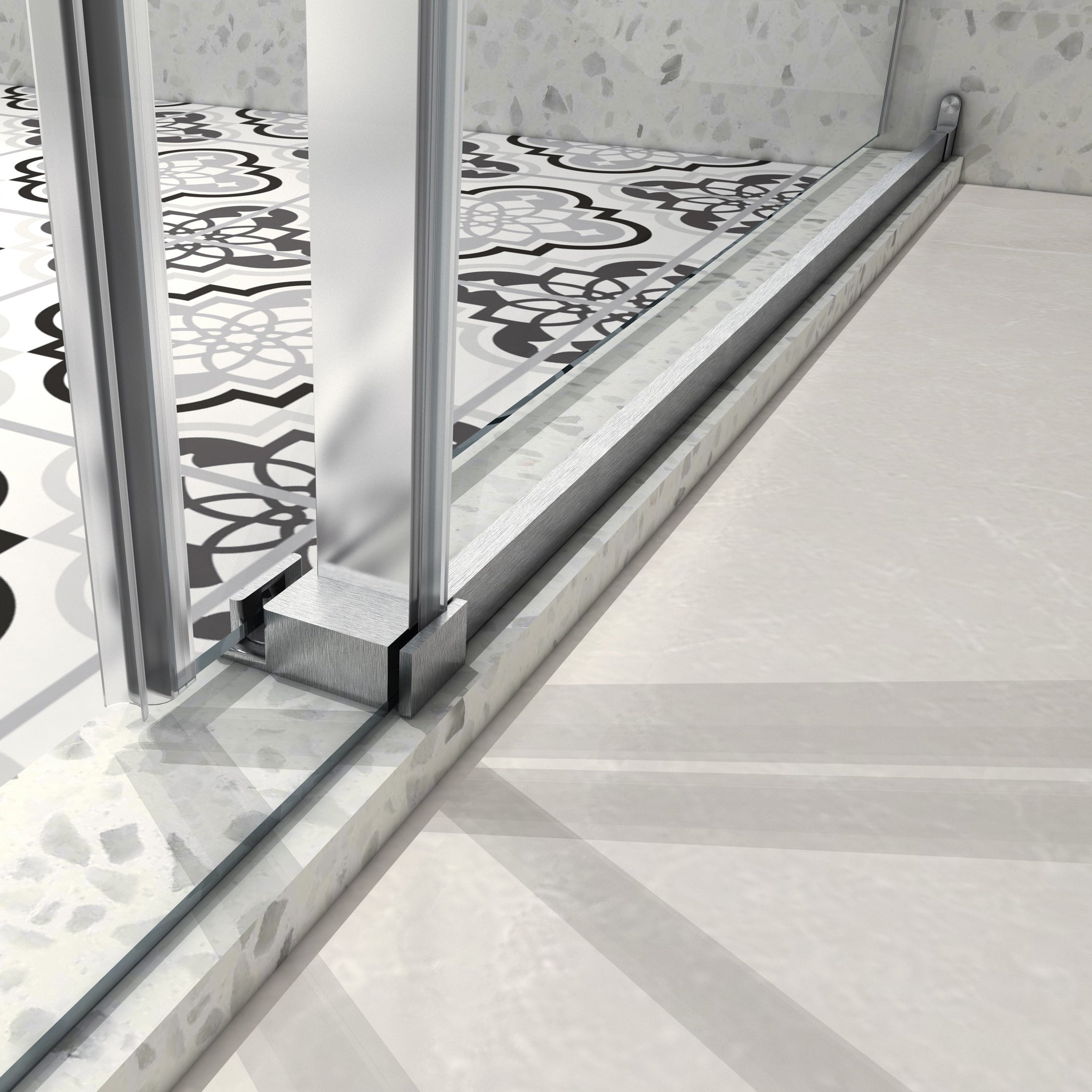 6063 Brushed Nickel Frameless Shower Door by HouseOfZazla