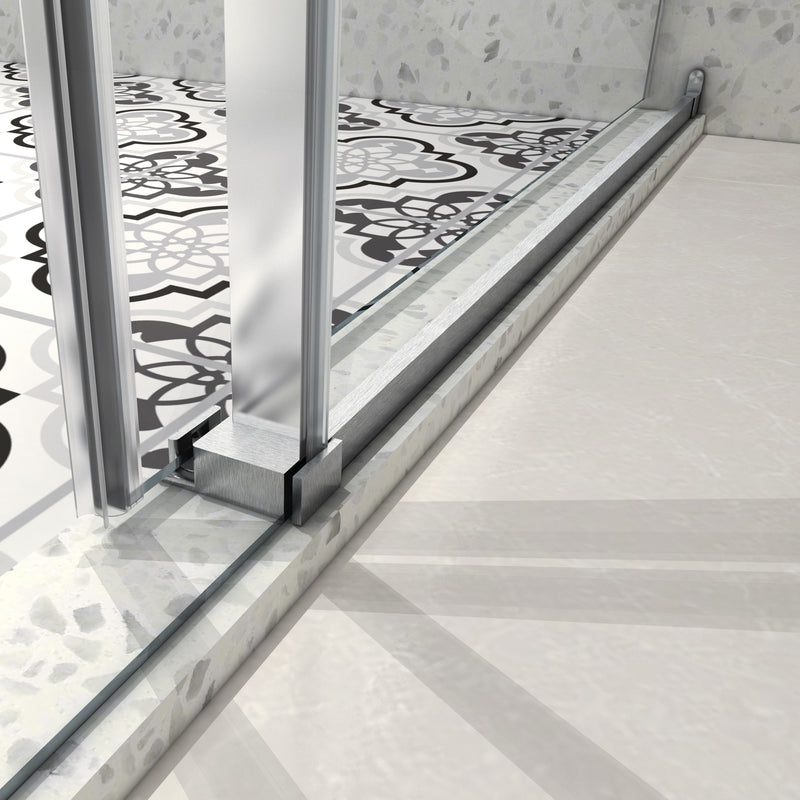 6063 Brushed Nickel Frameless Shower Door by HouseOfZazla
