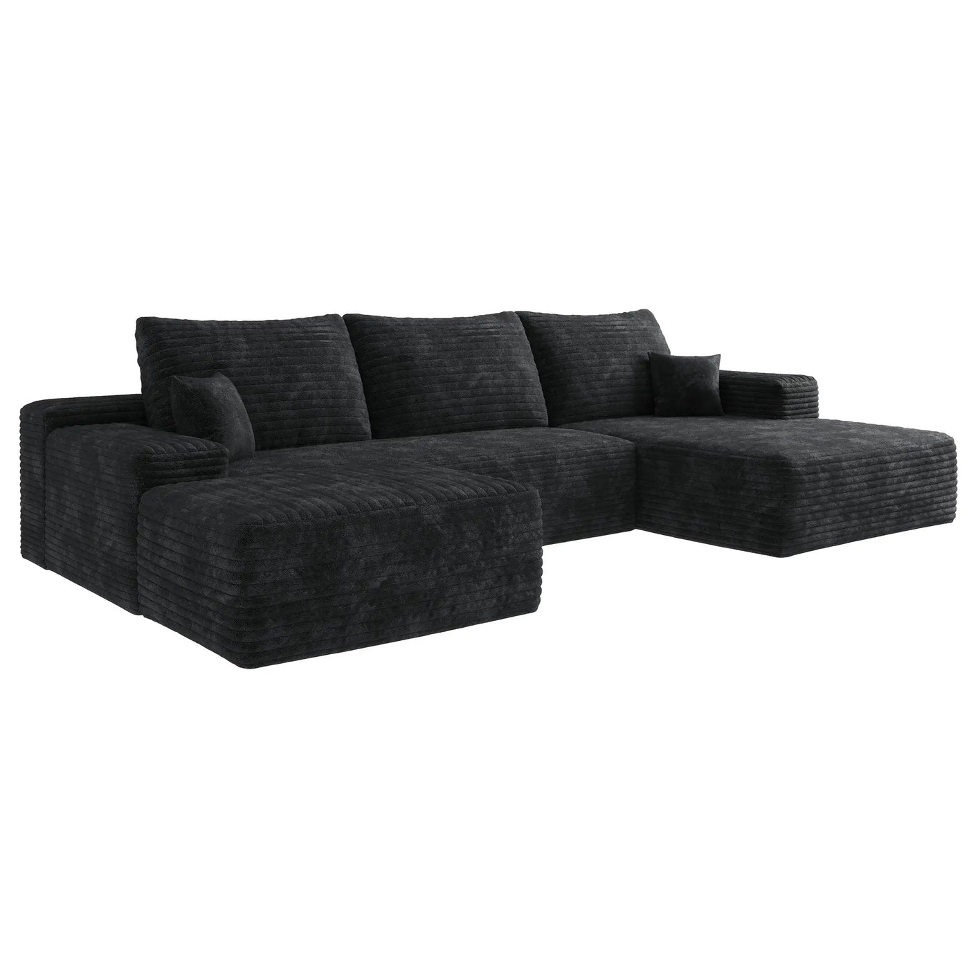 107" Cloud Sectional Sofa with Ottoman by HouseOfZazla