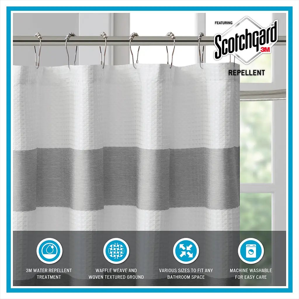 Shower Curtain with 3M Treatment Blue 72x72 by HouseOfZazla
