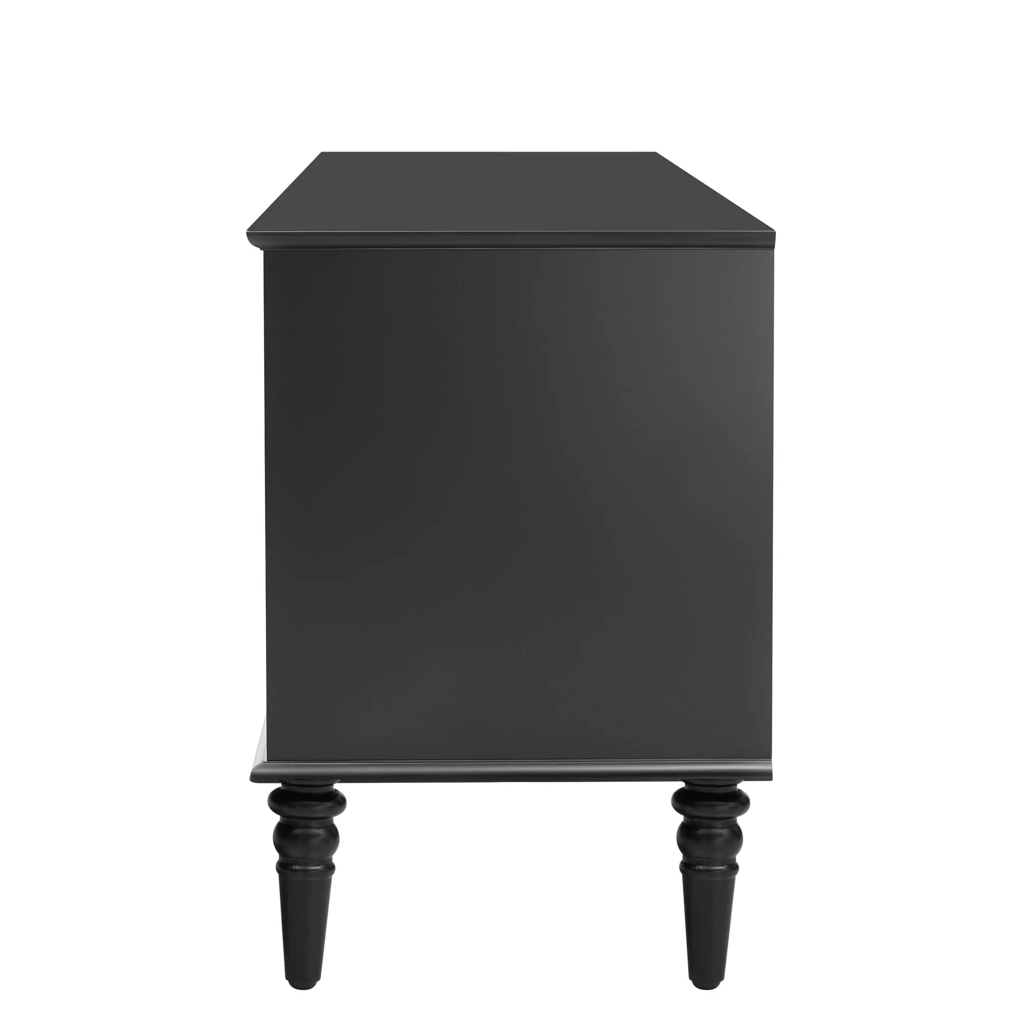 TV Stand For TVs Up To 75", Entertainment Center Media Console For Living Room - Black by HouseOfZazla