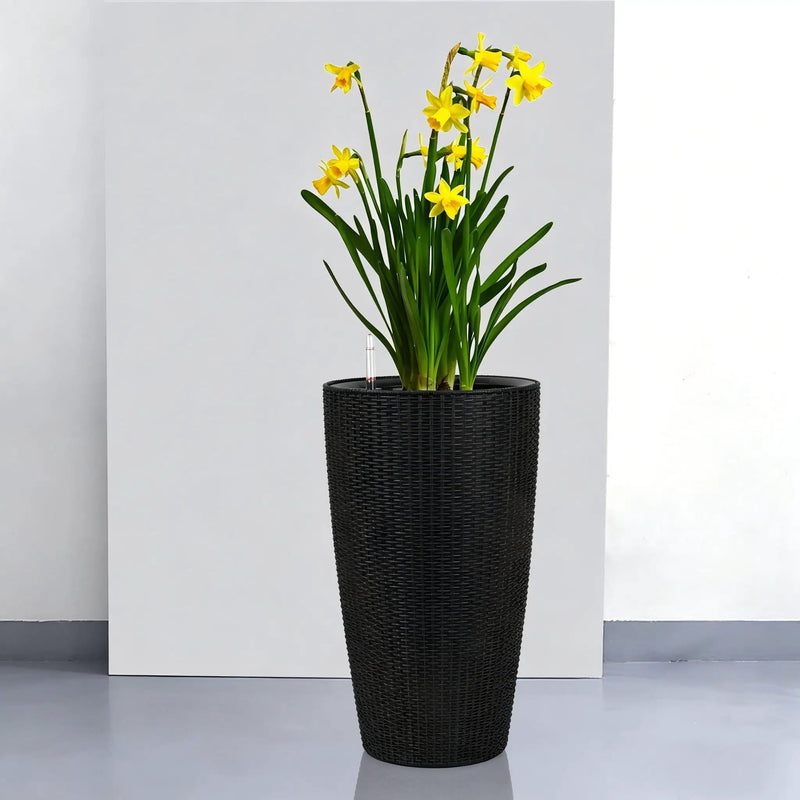 Tall Planters Set With Water Level Monitor And Auto Watering by HouseOfZazla