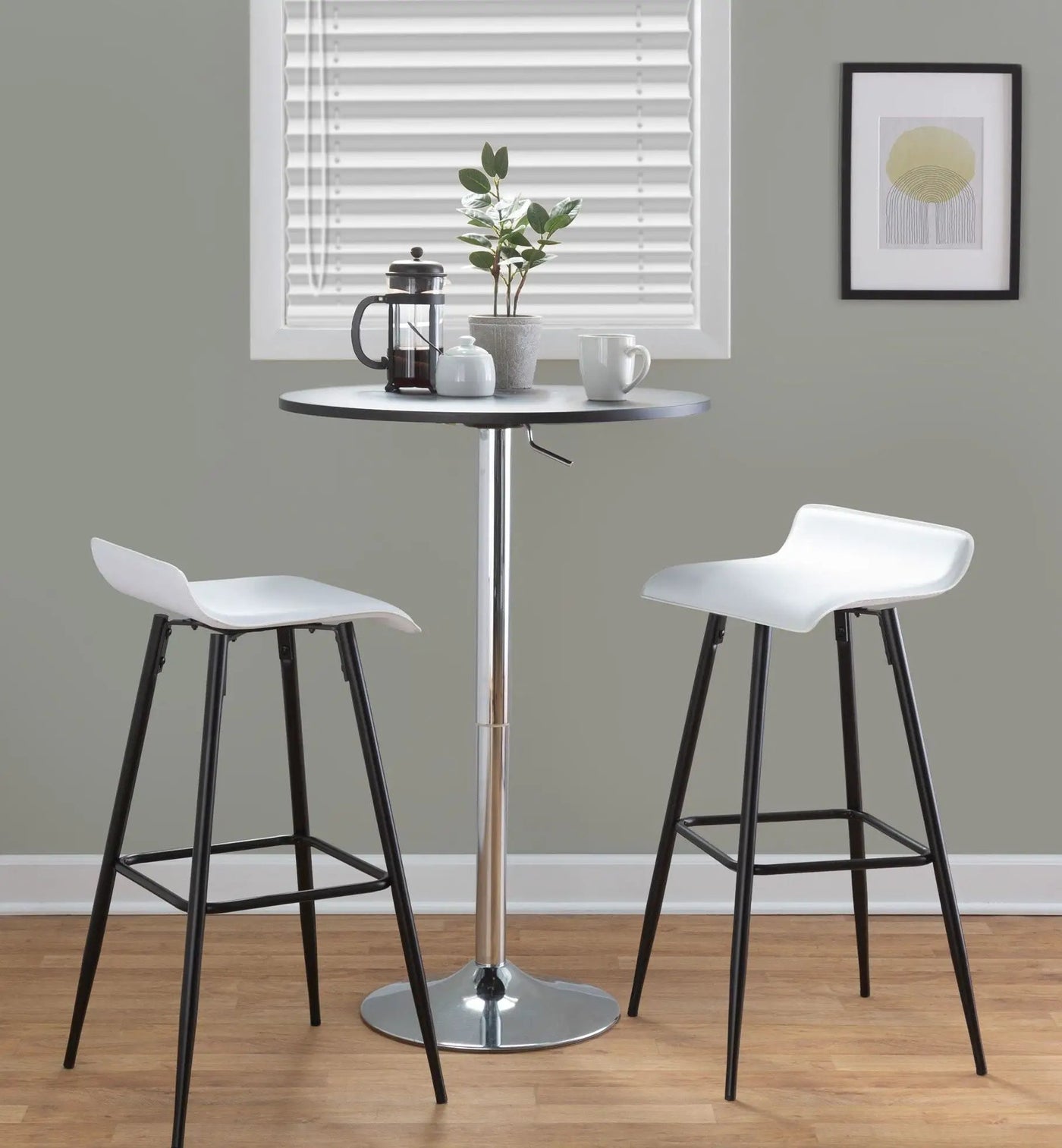 Ale - Contemporary Fixed-Height Bar Stool (Set of 2) by HouseOfZazla