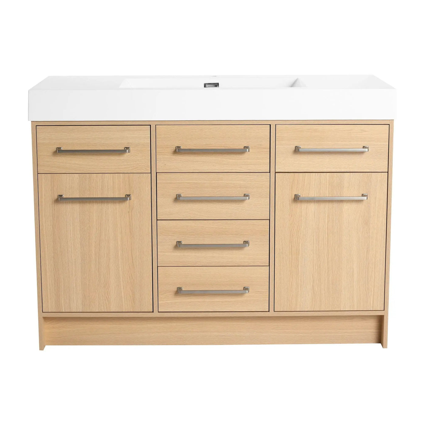 Freestanding Bathroom Vanity With Resin Sink, Soft-Closing Doors And Drawers by HouseOfZazla