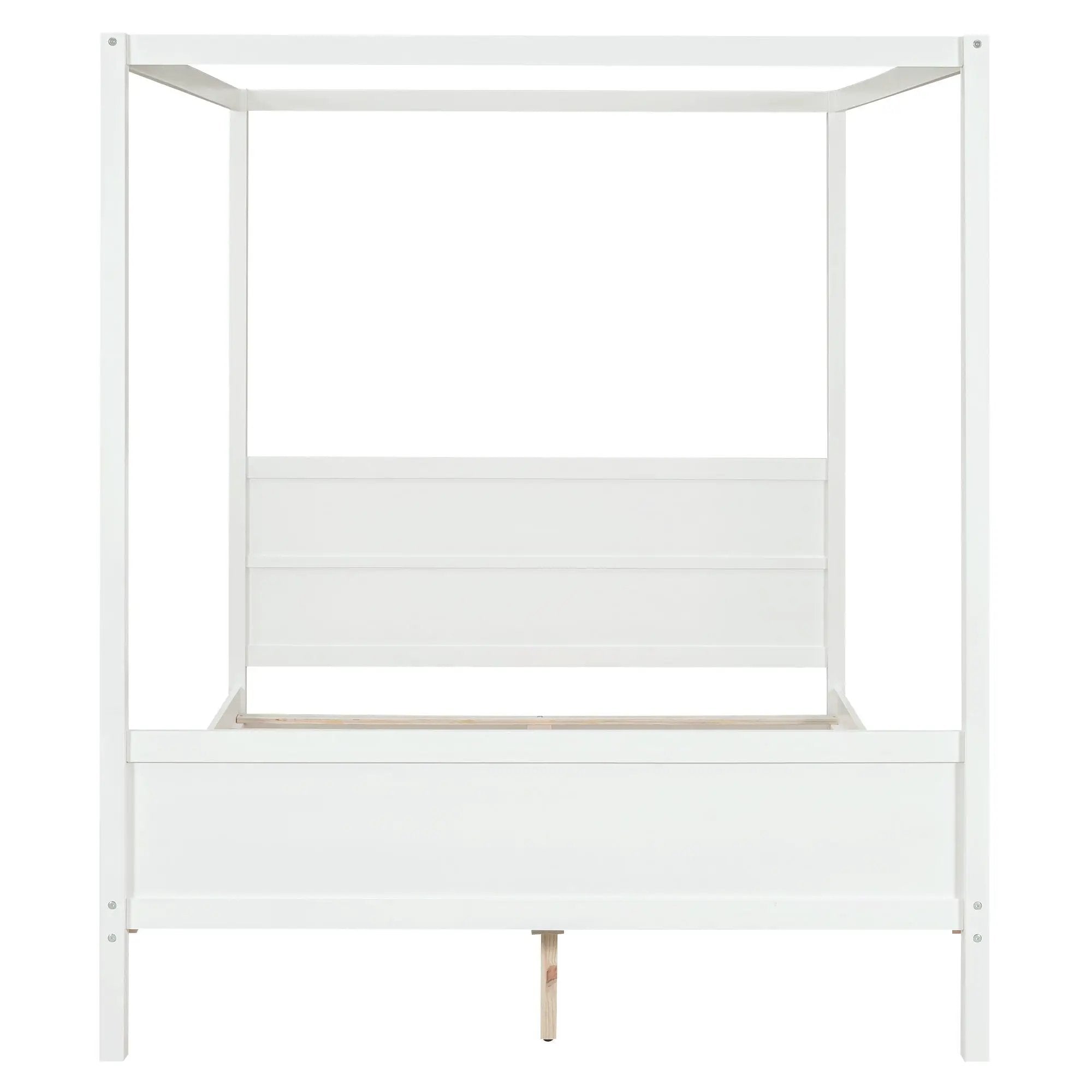 Canopy Platform Bed With Headboard And Footboard, Slat Support Leg by HouseOfZazla