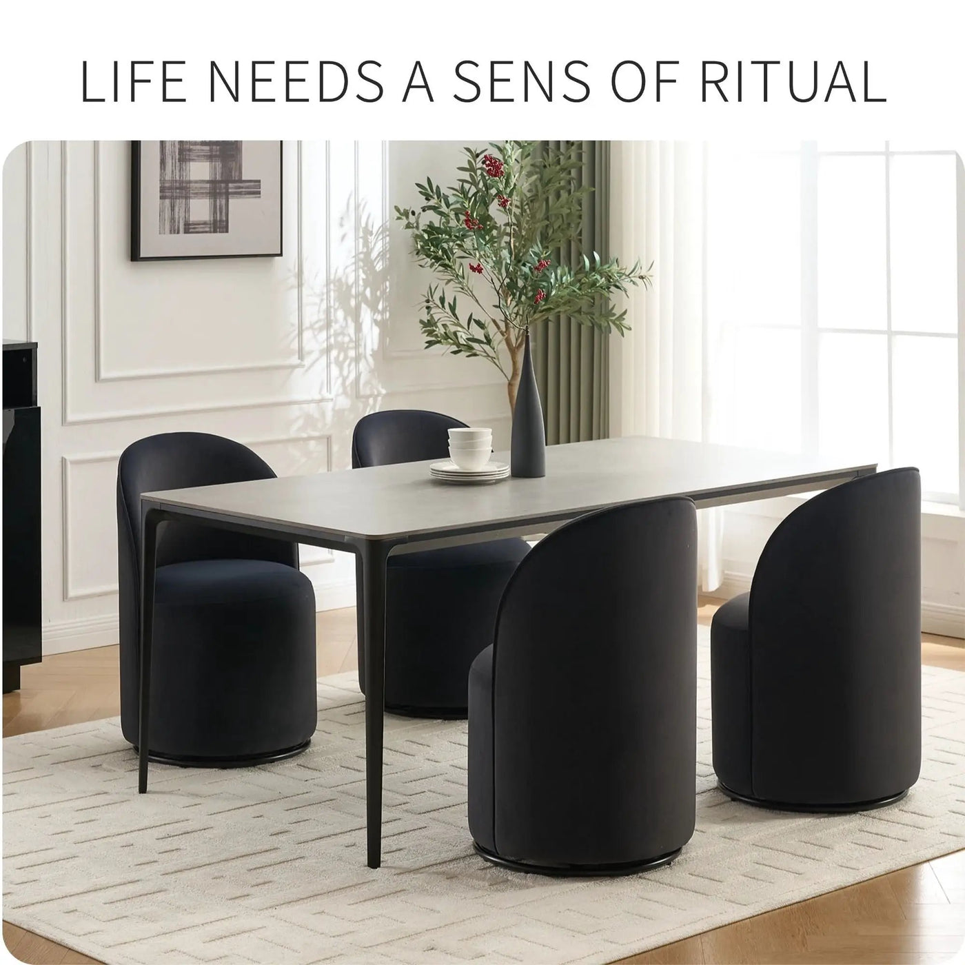 360 Degree Swivel Armless Dining Barrel Chair by Unique Piece Furniture